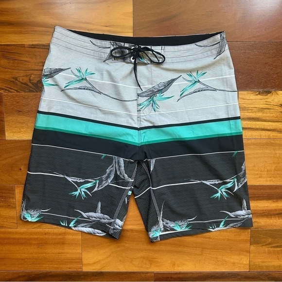 Tropical Leaves Boardshorts - Picture 1 of 7